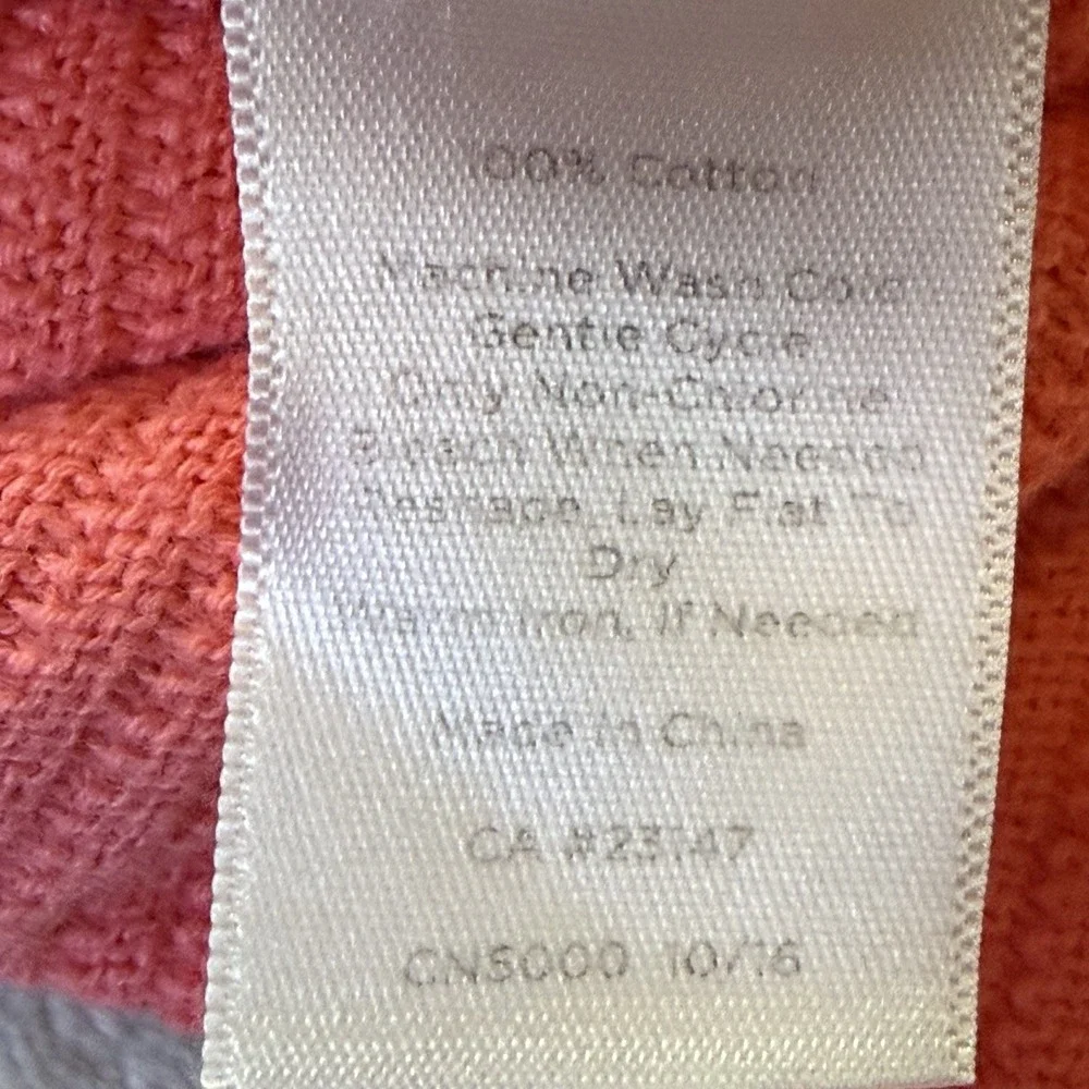 Talbots Sweater Womens Size 1X Pink 3/4 Sleeve Knit Lightweight V Neck Knit